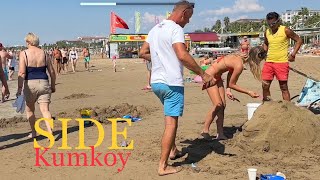 SIDE KUMKOY Today on the beach  OCTOBER 2 Its summer in TÜRKIYE side turkey [upl. by Mcnair]