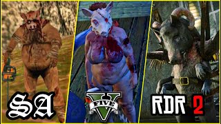 Finding Piggsy in RDR amp GTA Games  The Pig Monster Myth [upl. by Airlee534]