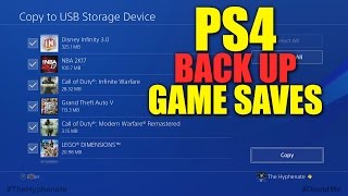 How To PS4 Backing Up Game Saved Files  USB Flash Drive amp Playstation Plus [upl. by Edmee599]