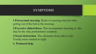 Vasomotor Rhinitis 3rd year ENT Lecture 662020 [upl. by Salvay]