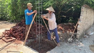 Instructions For Construction Of Gate Columns With Reinforced Concrete Bricks [upl. by Annait960]