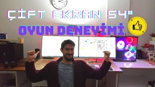 ÇİFT EKRAN 54quot OYUN DENEYİMİ Bilgisayarı Çift Ekran Yapmak  Fortnite Pubg Lite Valorant [upl. by Analak]