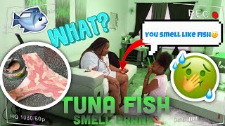 TUNA FISH SMELL PRANK ON MY KIDZ 🐟🤢 [upl. by Sammy]