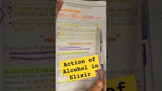 Action of Alcohol in Elixir  Preservatives and solubilizers [upl. by Nitsur977]