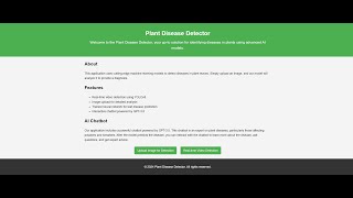 Plant Disease Detector Demo [upl. by Amsirac]