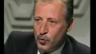 Intervista A Paolo Borsellino  Tsi Televisione Svizzera 1992 completo [upl. by Eileek]