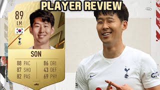 SONALDOOO 89 HEUNGMIN SON PLAYER REVIEW FIFA 22 ULTIMATE TEAM [upl. by Cirederf]