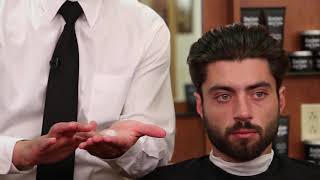 Slicked Back Hair Styled with Gel and Pomade Tutorial [upl. by Ibor4]