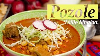 CÓMO HACER POZOLE ROJO ESTILO SINALOA 🍜🌶  Recién Cocinados [upl. by Yekcaj151]