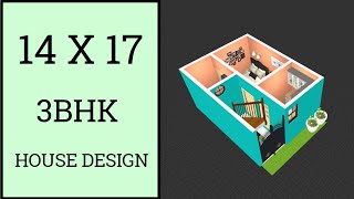 14 x 17 House Plan ll 25 gaj ka ghar ka naksha ll 14 x 17 House Design [upl. by Olag]