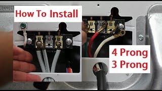 How To Install 4 Prong and 3 Prong Dryer Cord [upl. by Nnylecoj]