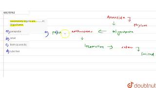 Locomotory organs are ………in Oligochaeta [upl. by Changaris]