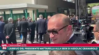 Castrovillari CS Larrivo del Presidente Mattarella alla sede di Assolac Granarolo [upl. by Nek191]