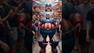 Fat captain America Transformation to muscular captain America marvel avengers trending shorts [upl. by Liz]