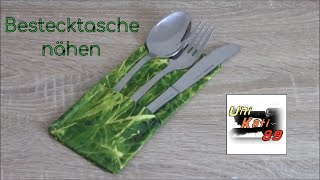 Bestecktasche nähen Anleitung Weihnachten Ostern Geburtstag Hochzeit Tischdeko UniKati89 [upl. by Tice]