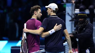 Atp Finals day 8 p 20 Sinner spazza via Ruud [upl. by Alyahs775]