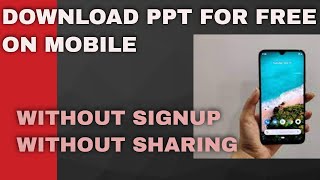 How to download PPT on mobile [upl. by Elakram]