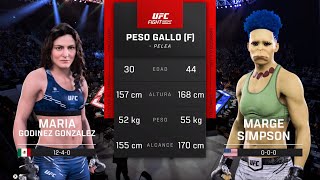 Marge Simpson vs Loopy Godinez  EA Sports UFC 5  Epic Fight [upl. by Einnoj]