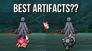 Arlecchino with Gladiator vs Fragment Damage Comparison amp Showcases Which Artifact Set Is Superior [upl. by Iphlgenia]