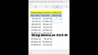 How to Calculate Network Days in Excel [upl. by Fanchon]