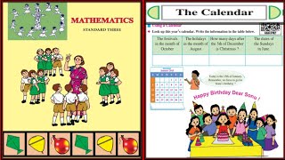 Class 3rd Math  The Calendar  Page no7677 [upl. by Avivah]