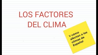 Factores del clima [upl. by Hickie967]