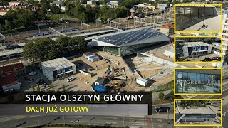 Stacja Kolejowa Olsztyn Główny  Dach już skończony  2092024  Widok z drona  DJI Mini 3 Pro 4K [upl. by Vasily915]