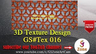 3D jali Design  Artcam 3D Wall Texture Design By GSZone [upl. by Ruder]