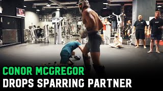 Conor McGregor drops sparring partner ahead of UFC return [upl. by Hurff]