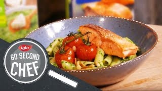 Pasta met zalm en spinazie  60 Second Chef 2 [upl. by Gnagflow156]