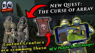 The Curse of Arrav NEW QUEST Mobile Client Updates and Creator Scams [upl. by Novihc]