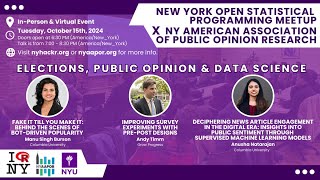 Elections Public Opinion amp Data Science  nyhackr x NYAAPOR October Meetup [upl. by Hartzel]