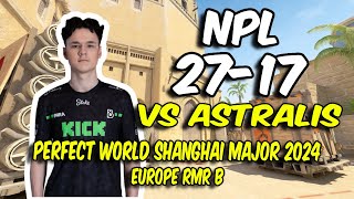 B8 npl 2717 vs Astralis Mirage  Perfect World Shanghai Major 2024 Europe RMR B  CS2 POV [upl. by Adnalue]