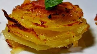 Millefoglie di patate e parmigiano aromatizzate al basilico [upl. by Ecinert]