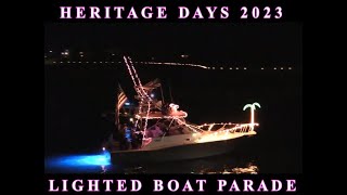 Lighted Boat Parade Scituate Heritage Days 2023 [upl. by Baerl87]