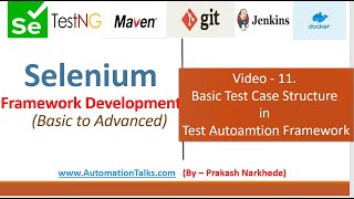 Selenium Framework  Basic 11 Create basic test case structure [upl. by Euqinu]