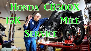 Honda CB500X 15k Mile Service [upl. by Guss]