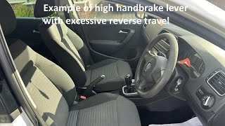 VW Polo Handbrake adjustment CORRECT METHOD Excessive lever travel high handbrake 20022022 [upl. by Avan864]