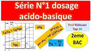 série dexercices acidobasiquedosage [upl. by Rehpotsrihc]