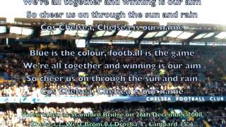 Stamford Bridge sings Chelsea FCs Anthem quotBlue is the Colourquot  with Lyrics [upl. by Selene]