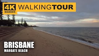 Margate Beach Walking Tour in Brisbane Australia 4K 60fps [upl. by Riatsala81]