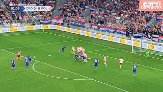 Luka Modric Insane Freekick Goal vs Poland 😳😍  UEFA Nations League  Croatia Highlights [upl. by Cosma638]