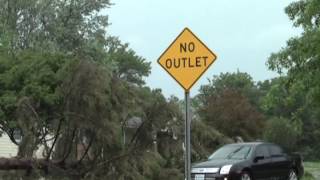 Raw storm damage video in Kirksville Mo near McPherson Street [upl. by Aicirtak]