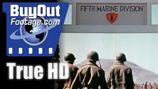 Iwo Jima  5th Marine Division HD Stock Footage [upl. by Elesig673]