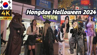 4k  Hongdae Halloween 2024 Street Style Costumes amp Korean Nightlife P2 [upl. by Colvert]