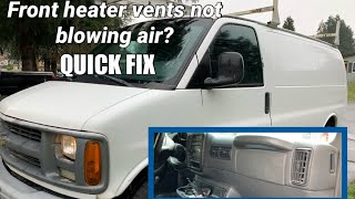 Express Van front heater vents not blowing warmcold air [upl. by Ecirtnom895]