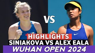 Alex Eala vs Katerina Siniakova Match Highlights Today  Wuhan Tennis 2024 [upl. by Naenej355]