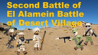 LegoCobi WW2 Second Battle of El Alamein Battle of Desert Village Animation [upl. by Eciened]