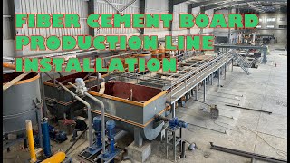 Fiber cement board production line installation process [upl. by Amann]