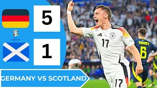 😨GERMANY vs SCOTLAND 51 All GOALS amp EXTENDED HIGHLIGHTS Eurocup 2024 [upl. by Aklim]